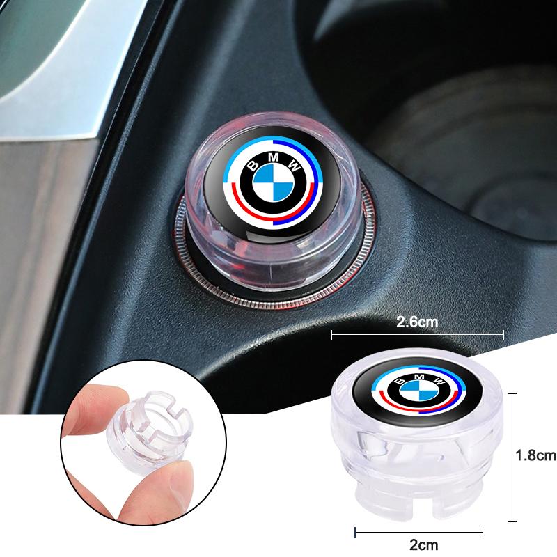 For BMW M E46 E90 E60 Car Cigarette Lighter Cover Button Protective Case Anti Dust Cap Decoration For BMW 50th Anniversary 1 3 5 7 series E83 F16 E70