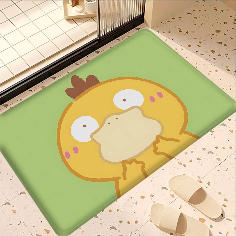 Cartoon P-Psyduck Door Mat Washable Non-Slip Living Room Sofa Chairs Area Mat Kitchen Doormat Area Rug