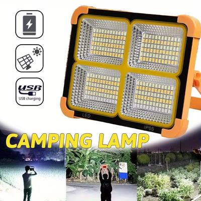 Solar Handheld Light Rechargeable Spotlight Garden Outdoor Camping Lantern Portable High Power Super Bright Emergency Lighting