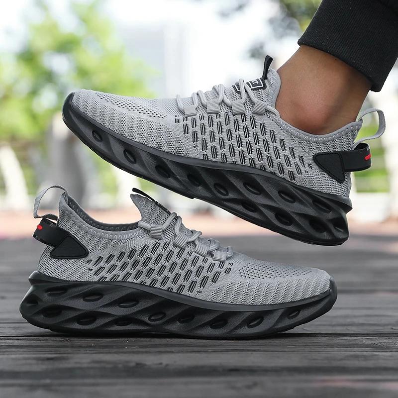 Soft Soled Men'S Running Shoes Summer Breathable Anti-Odor Mesh Sports Shoes  New Outdoor Walking Training Tennis Sneakers