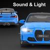 1:32 Scale M4 X5 Sports Car Model Toy Doors Opened Sound Light Metal Diecast Miniature Vehicle Models Kids Educational Toys