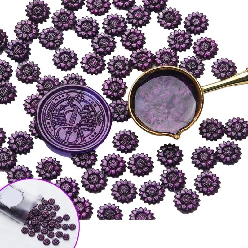 

Sealing Wax Beads Flower Wax Seal Beads for Wedding Invitation Sealing X3UC