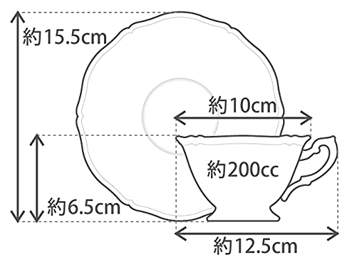 Okura Art Pottery, The Okura Okazome Botan (Oka-dyed Peony) Cup & Saucer, Coffee/Tea, Approx. 200cc, Made In Japan, 70C/8351