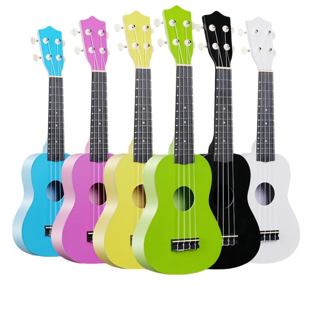 21palcová barevná ukulele pro začátečníky Mini kytara Plastový hudební nástroj