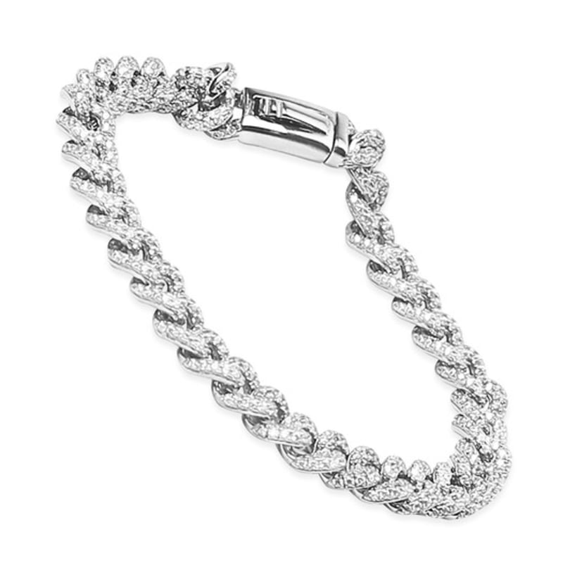 MACIER [S925] Pave Cushion Bracelet S (Silver)