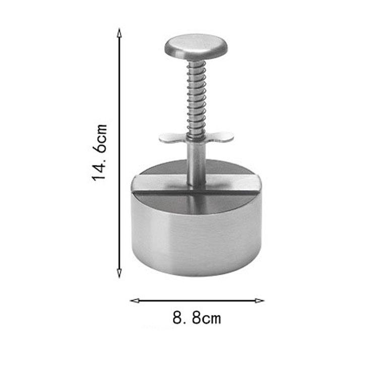 Stainless Steel Non-Stick Round Manual Hamburger Patty Maker Press Rice Pork Beef Ball Mold Adjusted Kitchen Tools Accessories