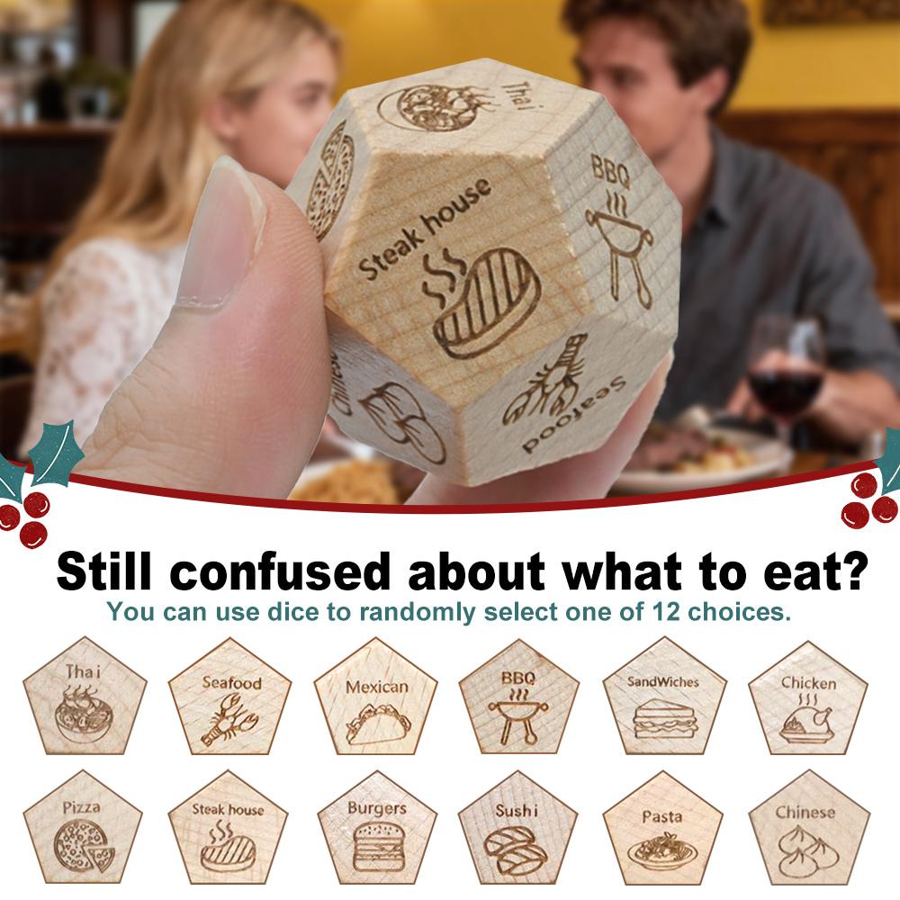1pc Food Decision Dice Anniversary Date Night for Couple Stainless Steel Food Determine Dice Set Men Women Birthday Wedding Gift