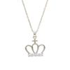 Elegant Micro-Inlaid Small Crown Pendant Necklace - Light Luxury Women's Clavicle Jewelry