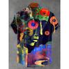 Men's Linen 80% Shirt Vintage Short Sleeve Fashion Tops Summer Casual Ethnic Clothing Shirt Men's Street Shirt