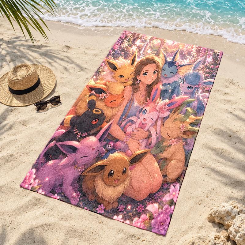 Digimon Microfiber Beach Towel Quick Dry Sand Free Lightweight Beach Towels for Travel Swimming Camping
