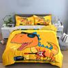 Cool Dinosaur Playing Guitar Bedding Duvet Cover Set Duvet Cover Pillowcases  (1*Duvet Cover 2*Pillowcases, Without Duvet Insert)