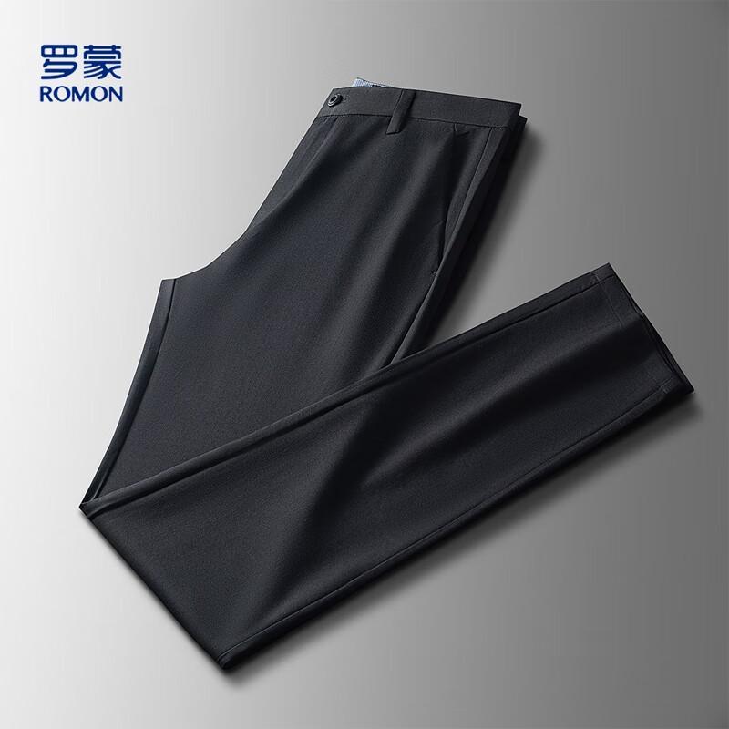 Luomeng Men's Four-Way Stretch Straight-Leg Casual Trousers