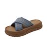 Women's Casual Sandals 2025 Summer Non Slip Breathable Platform Slippers Height Increase Outdoor Flat Comfortable Beach Shoes