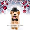 Fashionable Birthday Party Pet Dogs Cats Black Sequin Hat Cap Bow Tie Set Pet Supplies