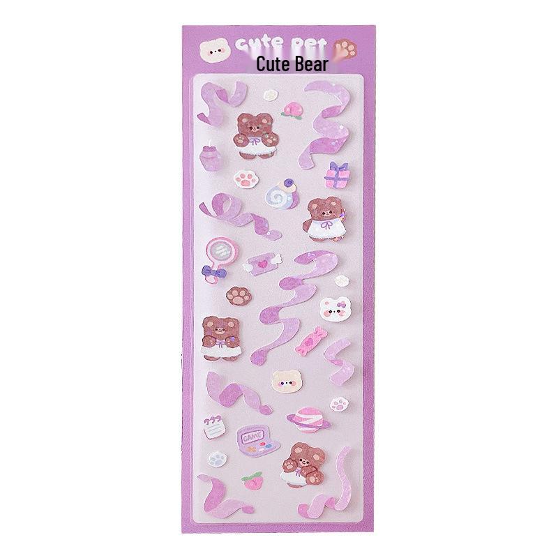 Korean Style Cartoon Laser Stickers for Journaling - Waterproof DIY Decoration