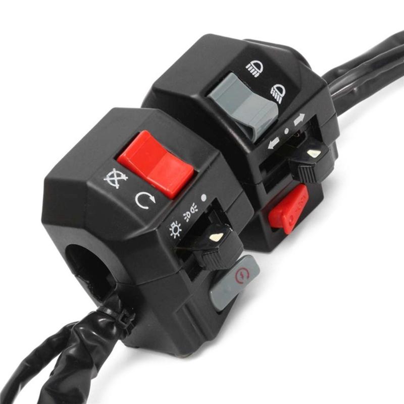Motorcycle Switches 7/8" Handlebar Mount Start Stop Off On Off Button Side Switches 12V For ATV Motorcycle