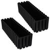 Balcony Flowerpot Box For Railing Rustic Anthracite 60Cm 2 Pcs