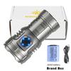 High Power Led Mini Flashlight Usb Rechargeable With 8 * Xpg Beads Tail Magnet Clip Torch Waterproof Portable Lighting