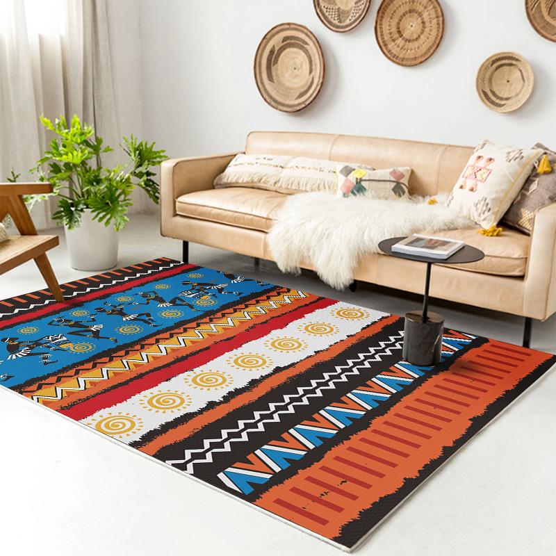 Retro Europäischer Teppich Wohnzimmer Große Fläche Dekoration Sofa Bereich Teppiche für Schlafzimmer Garderobe Rutschfeste Bodenmatten