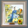 Dinosaur Hot Air Balloon Window Sticker for Balcony Bedroom Kindergarten Glass Home Decoration Self-Adhesive