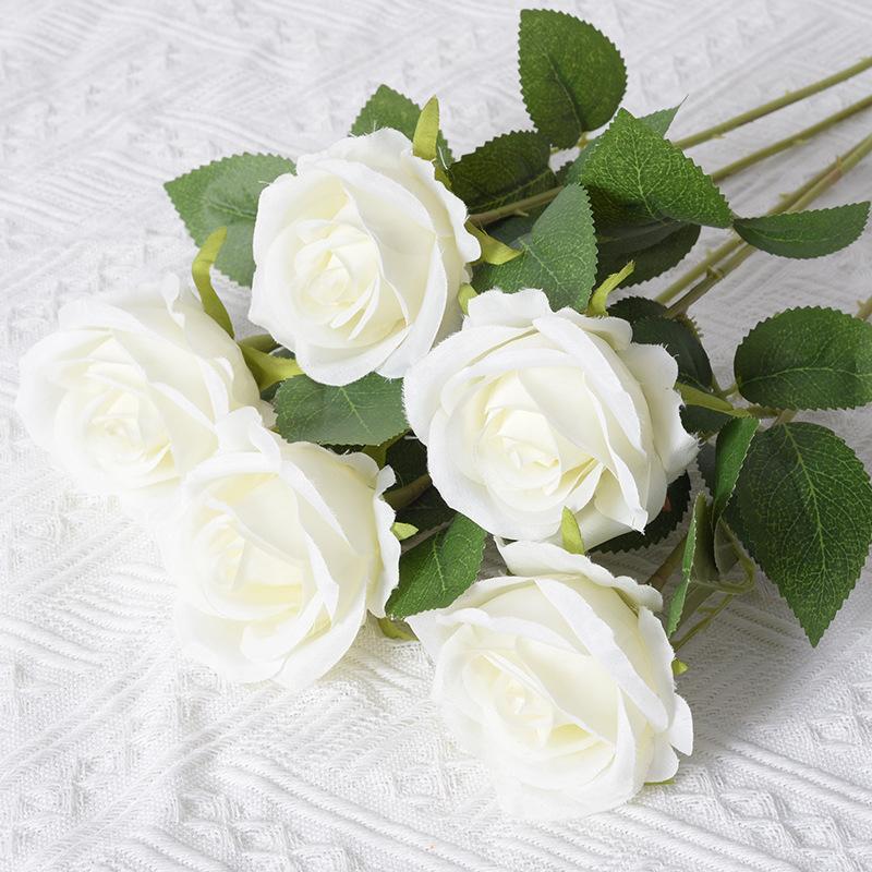 Artificial Flowers Fake Rose Bouquet Vases Home Decoration Accessories Wedding Plants Bridal Clearance Floristics Diy Gift Cheap