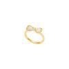 Korean Elegant Sweet Cat's Eye Stone Bow Ring - High-End Niche Fashion Jewelry