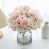 Silk Artificial Flower Carnation Rose Wedding Bridal Bouquet Home Christmas Garden Arches Wreaths Diy Gift Hot Sales Decoration