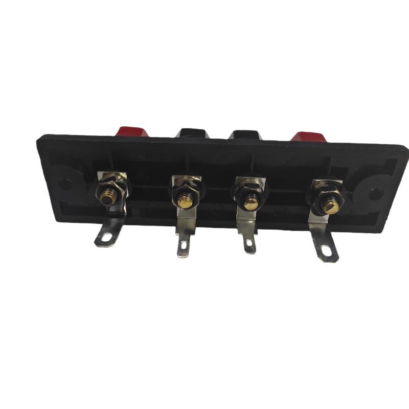 1Pcs Audio Accessories Speaker Amplifier Chassis Terminal Output Four-Position Terminal Soundbox Speaker Gold Wiring Board