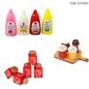 Random Miniature Dollhouse Jam Mini Ketchup Pretend Play Food For Doll Decoration Accessories Toys