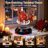 Office Desk Christmas Ornament Floating Santa Sleigh, Magnetic Levitation Santa's Flying Sleigh Ornament, Holiday Centerpiece for Fireplaces