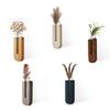 Wooden Wall Vase Modern Farmhouse Wall Decor Planter for Entryway Hallway Bedroom Dark Brown