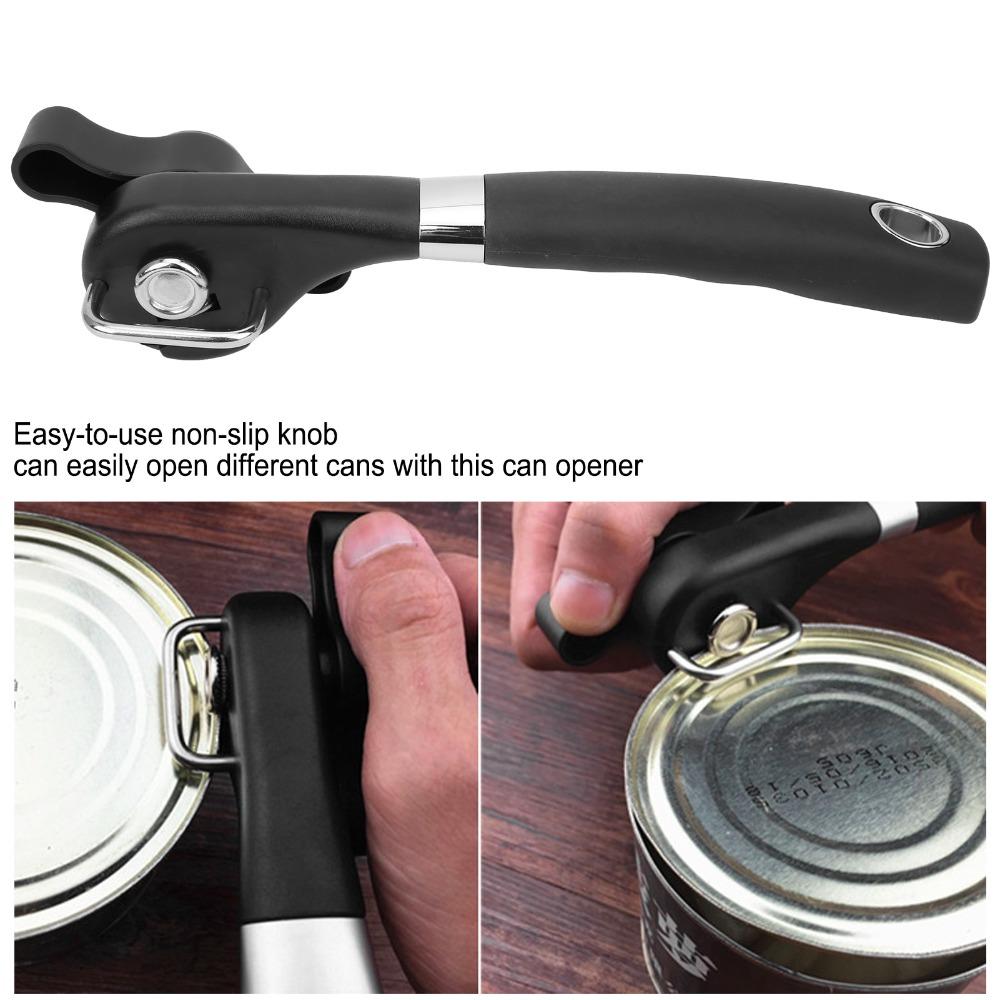 2pcs Food Grade Material Manual Handheld Can Opener Easy Turn Knob Side Cut Can Opener For Adults