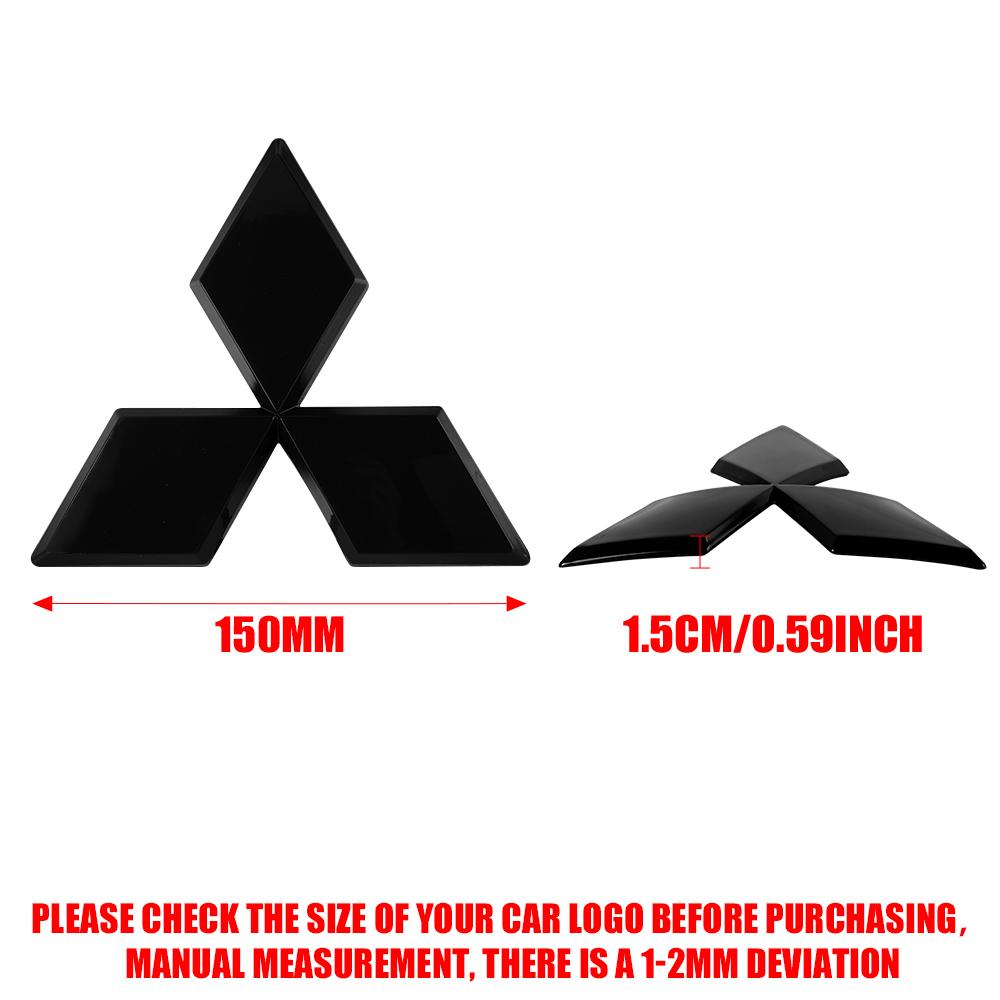 Adesivo de Logo 3D ABS para Grade Frontal, Porta-malas, Volante de Carro Para Mitsubishi Lancer Lancer EX Galant ASX Outlander Pajero Eclipse