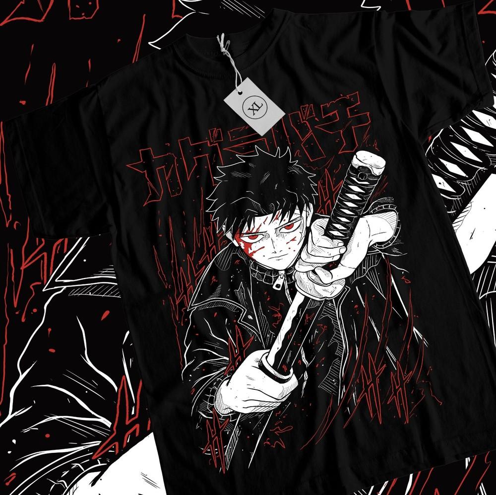 Kagura Bachi T-Shirt Megumi Itadori Jjk Sukuna Horror Black Gift Shirt All Size Unisex T-Shirt