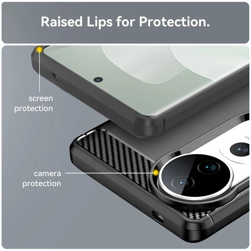 Für Vivo S19 Pro 5G Fall Für Vivo S19 Pro Abdeckung 6,78 zoll Carbon Faser Stoßfest Silikon Bumper Für Vivo s19 Pro Fundas