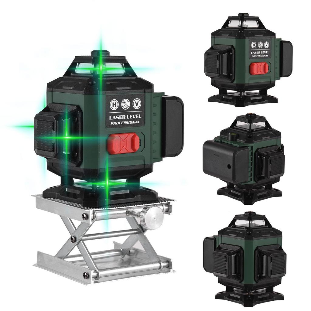 16-Line Self-Leveling 4D Green Laser Level with 360° Bluetooth Alarm