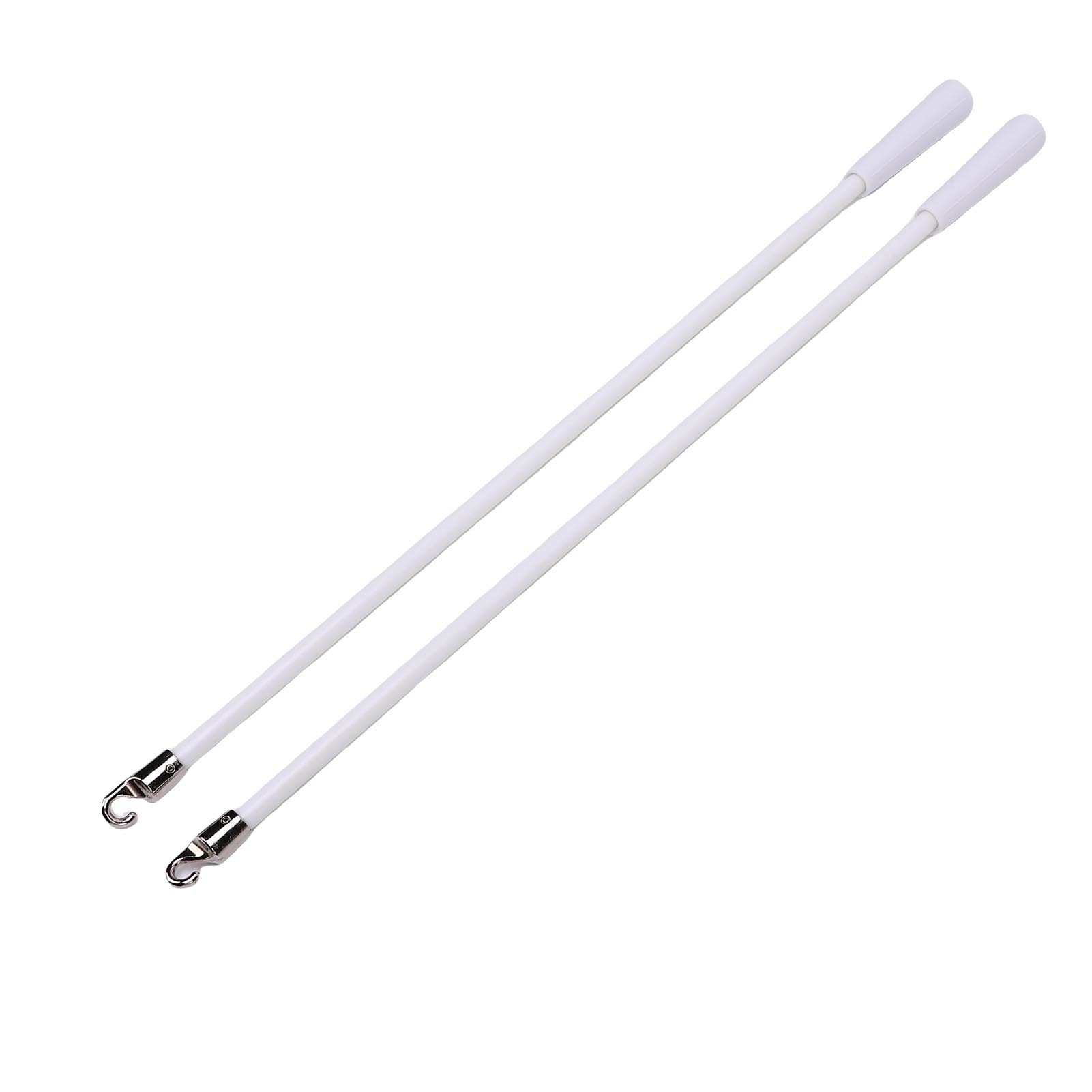 2 stuks Blindstokken Vervanging voor Verticale Jaloezieën met Haak Handvat Witte Glasvezel Blind Kantelstokken voor Raamopener Accessoire