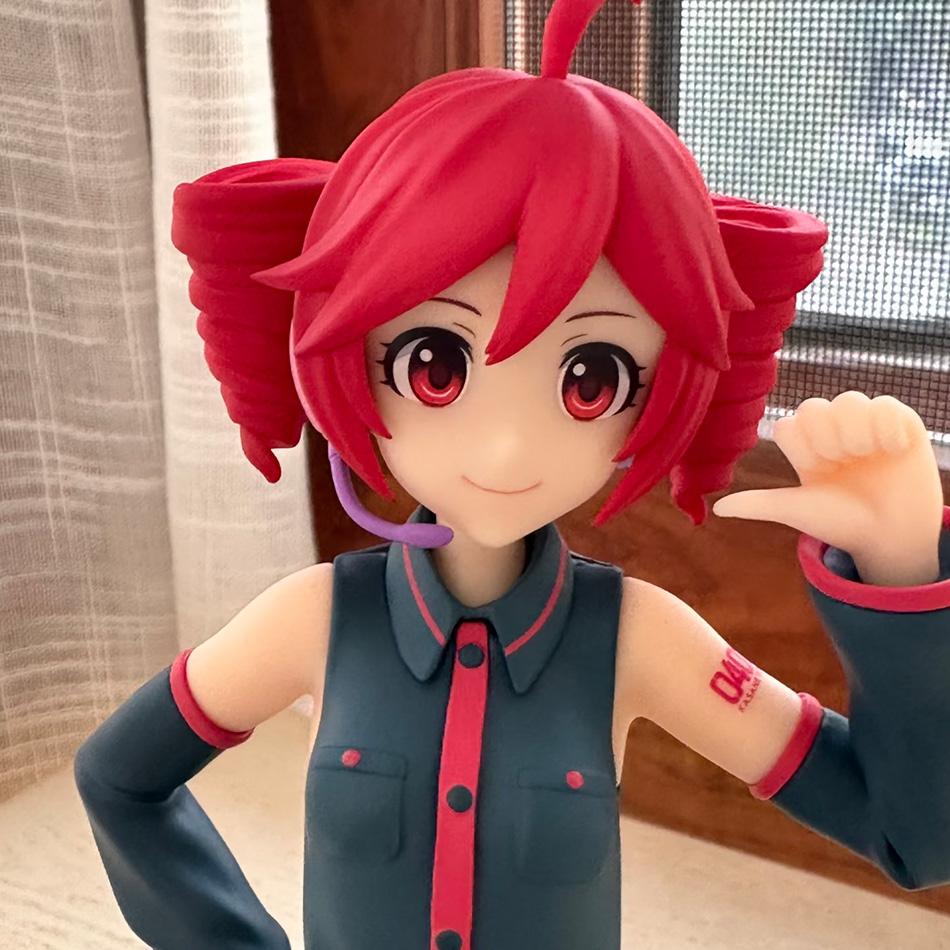 Kasane Teto Twin-Tail Anime Girl Figure Set – 2PCS PVC Collectible Dolls with Two Poses, Cute Character Statues for Desktop Deco