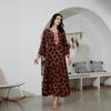 NC103 Middle Eastern Muslim Women's Fashion Long Dress - Arab Dubai Print