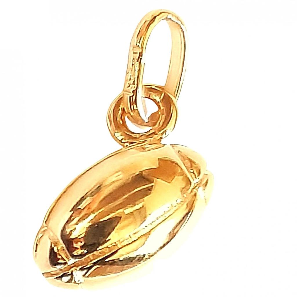 Gold Plated Rugby Ball Pendant + Chain 
