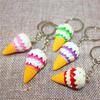 1 Pcs Random Creative Resin Simulation Food Ice Cream Ice Cream Keychain Pendant Gift
