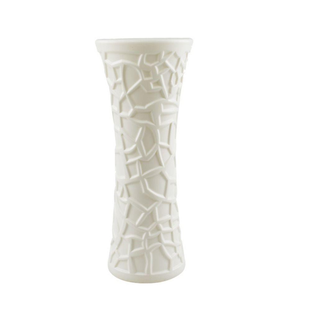 Texture Design Plastic Vase Container Vase Craft Hydroponic Vase Floral Vase Flower Arrangement белый