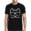 1Tee Mens Hipster Cool Cat Wearing Glasses T-Shirt