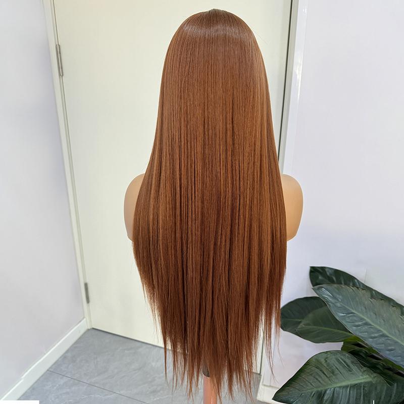 Brown Wig Long Straight Synthetic Lace Front Wigs Light Brown Straight Lace Wigs for Women Chocolate Brown Ready To Wear Cosplay