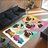 Decorative Artwork Theme Crystal Velvet Rug Personalized Custom Name Text Soft Floor Mat Home Decor