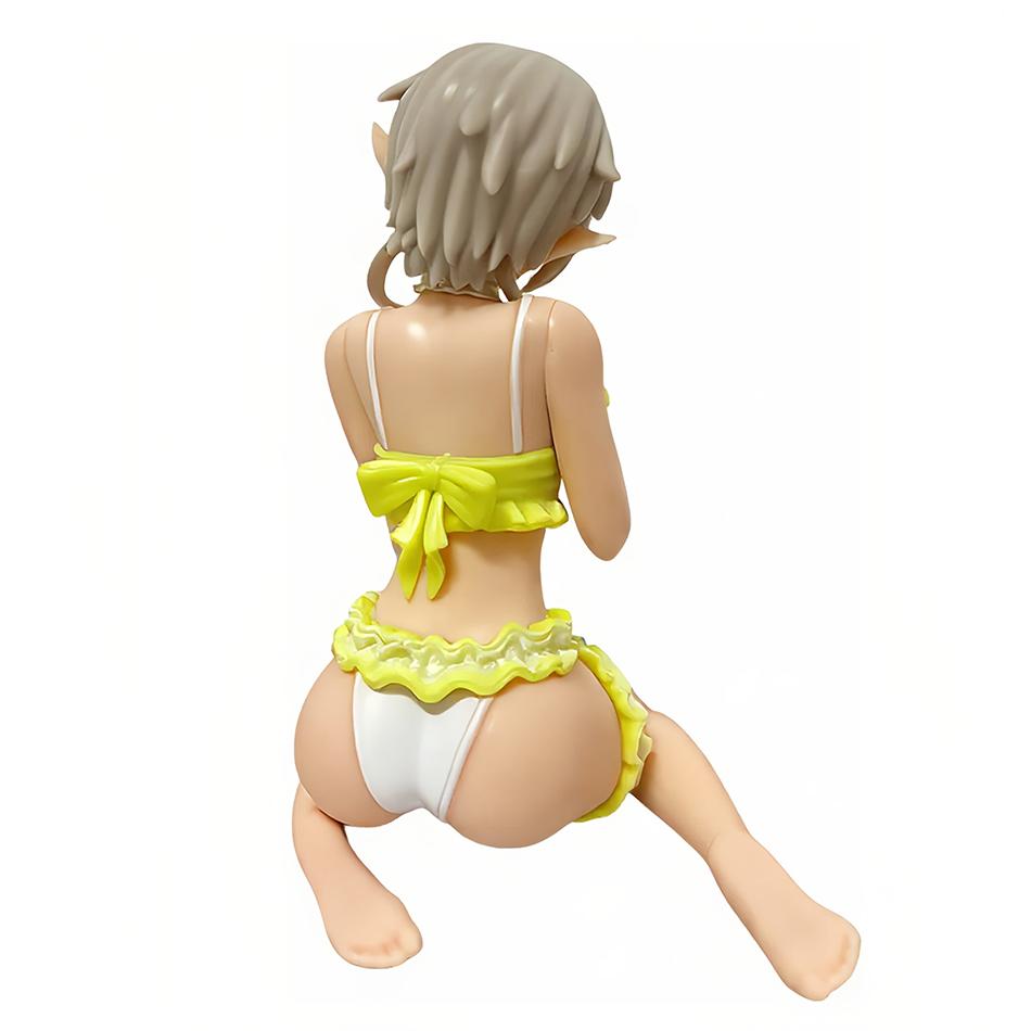 Anime Unemployed Reincarnation Character Swimsuit Hilufiette Figurine Anime Beautiful Girl Sitting Figurine PVC Model Decoration