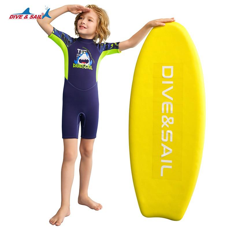 Kids 2.5mm Neoprene Wetsuit Short Sleeve Full Body Dive Swim Snorkel Surf Suit Boys