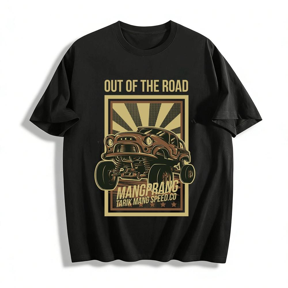 Vintage Off-Road Monster Truck Print Tee for Car Culture Enthusiasts Pure cotton T-shirt XXS