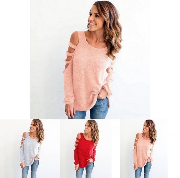 Women's Soft Breathable Long Sleeve Sexy Top T-shirt