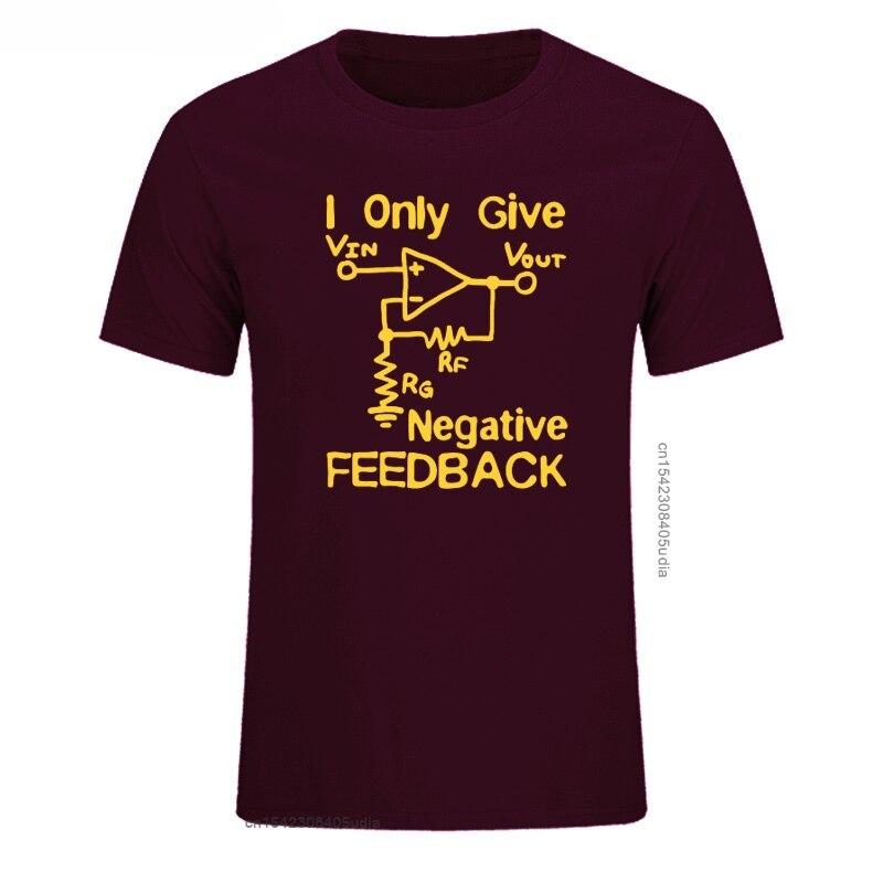New Funny Cotton Oversized T Shirt Men Cotton Print Tee I Give Negative Feedback Computer Engineer T-Shirt New Fashion